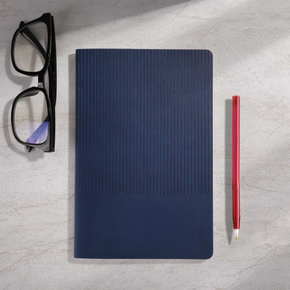 Custom Flatmate Perfect Notebook - Navy Lifestyle View Custom Flatmate Perfect Notebook - Navy Lifestyle View