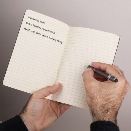 Custom Flatmate Perfect Notebook - Navy Open View Custom Flatmate Perfect Notebook - Navy Open View