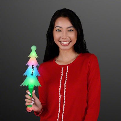 Custom Frosty Christmas Tree Light Up Wand 14.75" - In use Custom Frosty Christmas Tree Light Up Wand 14.75" - In use