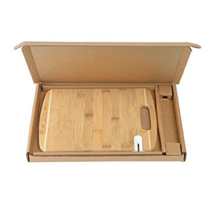 Custom Bamboo Sharpen-It Cutting Board with Gift Box - White Custom Bamboo Sharpen-It Cutting Board with Gift Box - White