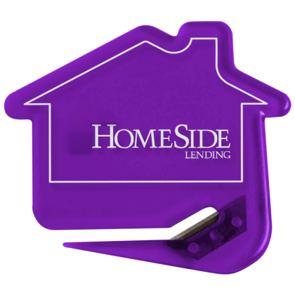 Custom House Letter Slitter - Translucent Purple Custom House Letter Slitter - Translucent Purple