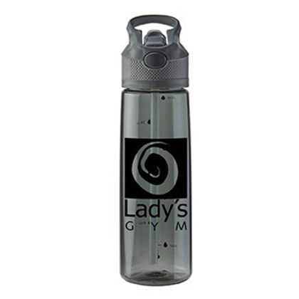 Custom 28 oz On The Go Tritan Bottle - Translucent Smoke