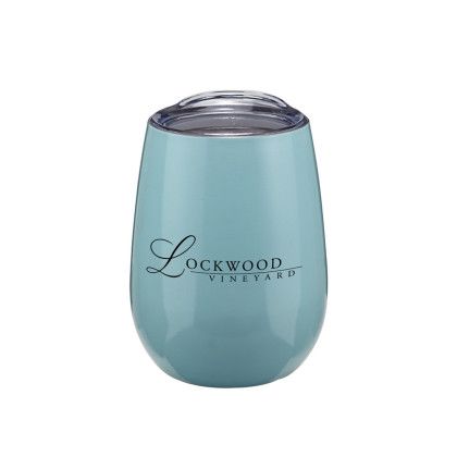 Custom Vino Stainless Steel Stemless Wine Glass - Seafoam Custom Vino Stainless Steel Stemless Wine Glass - Seafoam