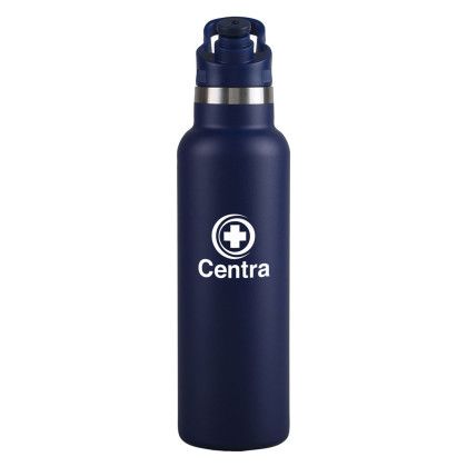 Custom 20 oz. Surin Powder Coated Stainless Steel Bottle - Dark blue Custom 20 oz. Surin Powder Coated Stainless Steel Bottle - Dark blue