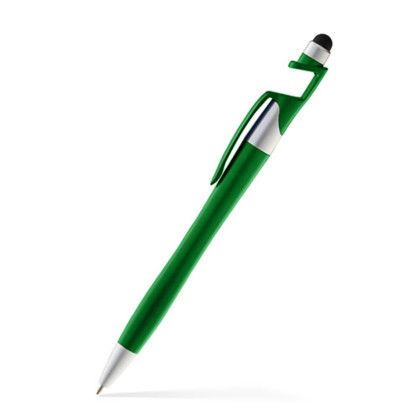 Custom Cell Phone Holder Stylus Twist Pen- Low Quantities - Green Custom Cell Phone Holder Stylus Twist Pen- Low Quantities - Green