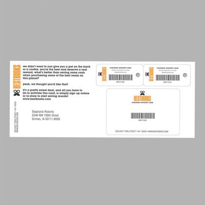 Custom Double Keytag/card Combo Mailer - Back View 