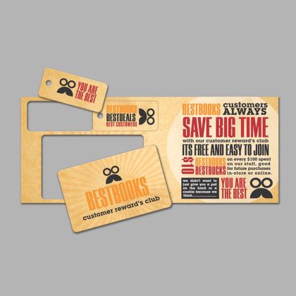 Custom Double Keytag/card Combo Mailer - Front View 