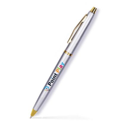 Custom Lodger Twist Pen - Silver Accents- Low Quantities - Silver