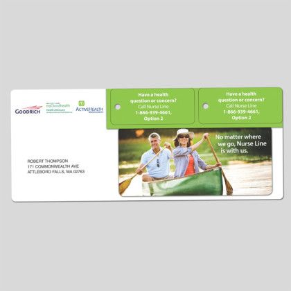 Custom Key Tag 2 Up Mailer - Front View Custom Key Tag 2 Up Mailer - Front View