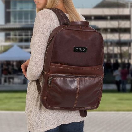 Custom Kannah Canyon Leather Backpack - Brown- Lifestyle Custom Kannah Canyon Leather Backpack - Brown- Lifestyle