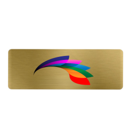 Custom Complete Click-It Reusable Name Badge (Standard Size 1" x 3") - Brushed Gold Custom Complete Click-It Reusable Name Badge (Standard Size 1" x 3") - Brushed Gold