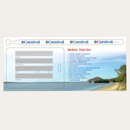 Custom Smart Travel Tag Mailer - Back View Custom Smart Travel Tag Mailer - Back View