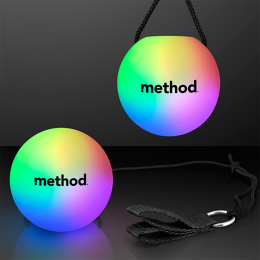 Custom LED Poi Balls Swirling Light Toy