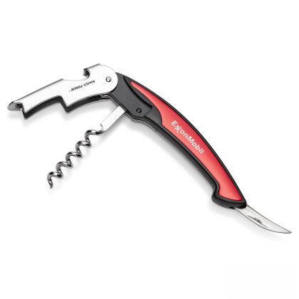 Custom Swiss Force Impressive Wine Tool - Red Open View 