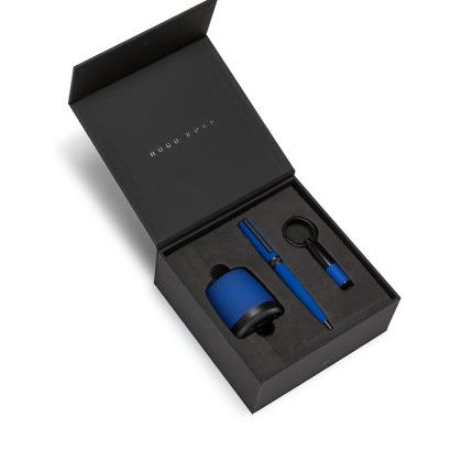 Custom Hugo Boss Gear Matrix 3pc Gift Set - Blue Packaging View 