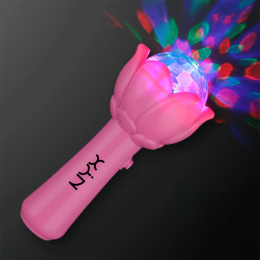 Custom Tulip Flower Light Projecting Disco Wand 7" Custom Tulip Flower Light Projecting Disco Wand 7"