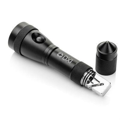 Custom Swiss Force Lux Multi-Function Emergency Flashlight - Open View 