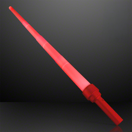 Custom Red LED Expandable Flashing Sword - Front View 