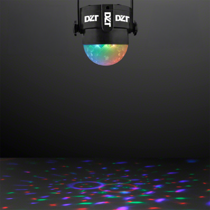 Custom Instant Party Light Projector - 5" LED Disco Lamp with Remote - In Use 