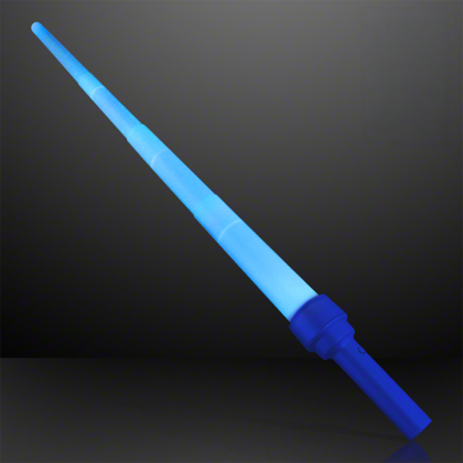 Custom Blue LED Expandable Flashing Swords - In Use Custom Blue LED Expandable Flashing Swords - In Use
