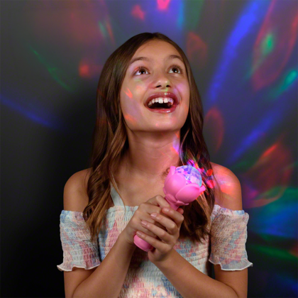 Custom Tulip Flower Light Projecting Disco Wand 7" - Lifestyle View Custom Tulip Flower Light Projecting Disco Wand 7" - Lifestyle View