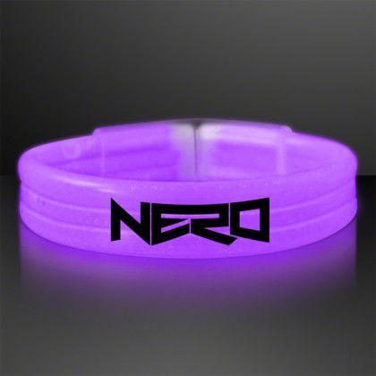 Custom Purple Glow Thick Bracelet Bangles Custom Purple Glow Thick Bracelet Bangles