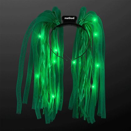 Custom Light Up Hair Noodles Headband - Irish Green