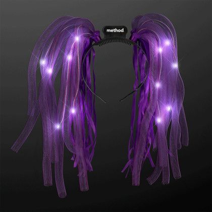 Custom Light Up Hair Noodles Headband - Purple