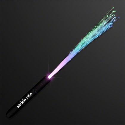 Custom Multicolor Fiber Optic Light Wand with Black Handle Custom Multicolor Fiber Optic Light Wand with Black Handle