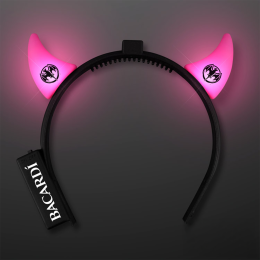 Custom Pink Devil Horns with LEDs