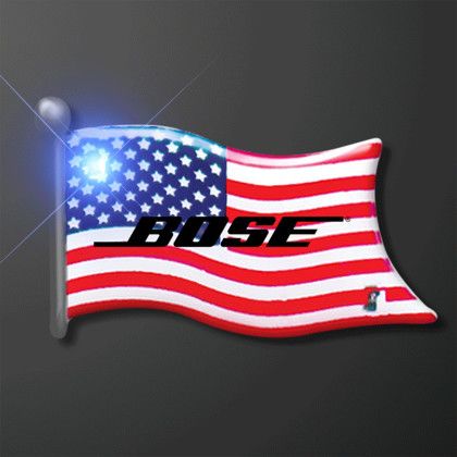 Custom American Flag Flashing Pins - Multicolor Custom American Flag Flashing Pins - Multicolor