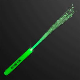 Custom Green Flashing Stick Wands with Green Sparkle Fibers Custom Green Flashing Stick Wands with Green Sparkle Fibers
