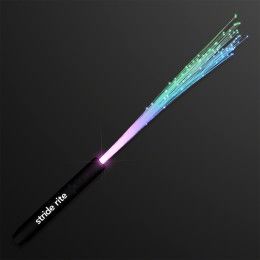 Custom Multicolor Fiber Optic Light Wand with Black Handle Custom Multicolor Fiber Optic Light Wand with Black Handle