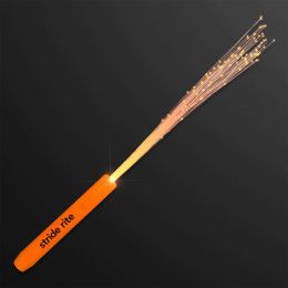 Custom Orange Flashing Stick Wands with Orange Sparkle Fibers Custom Orange Flashing Stick Wands with Orange Sparkle Fibers