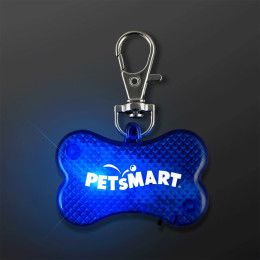 Custom Blue LED Dog Bone Pet Safety Lights