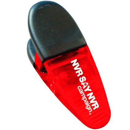 Custom Magnum Magnetic Fridge/Office Clip - Red 