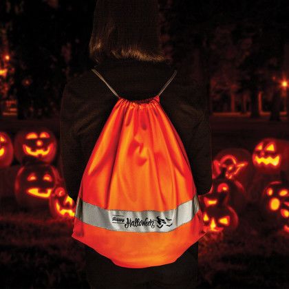 Custom Reflective Drawstring Tote Bag - Lifestyle Custom Reflective Drawstring Tote Bag - Lifestyle