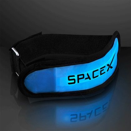 Custom Light-Up Blue LED Armband for Night Safety Custom Light-Up Blue LED Armband for Night Safety