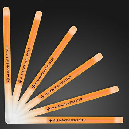 Custom 9.4" Orange Glow Stick Wands Custom 9.4" Orange Glow Stick Wands