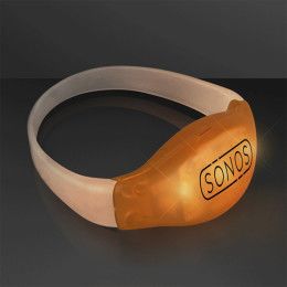 Custom Orange LED Flashing Sound Activated Bracelets Custom Orange LED Flashing Sound Activated Bracelets