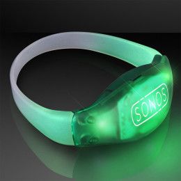 Custom Green LED Flashing Sound Activated Bracelets Custom Green LED Flashing Sound Activated Bracelets