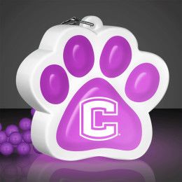 Custom Light Up Purple Paw Print Charm Necklace Custom Light Up Purple Paw Print Charm Necklace