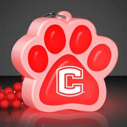 Custom Light Up Red Paw Print Charm Necklace Custom Light Up Red Paw Print Charm Necklace