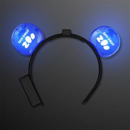 Custom Blue Light Up LED Mouse Ears
