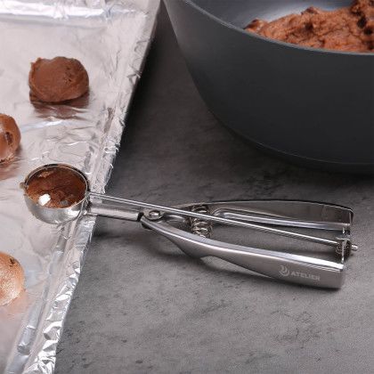 Custom Blaze Stainless Kitchen Food Baller Scoop - Lifestyle View Custom Blaze Stainless Kitchen Food Baller Scoop - Lifestyle View