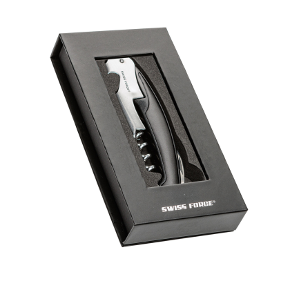 Custom Swiss Force Impressive Wine Tool - Black Packaging View Custom Swiss Force Impressive Wine Tool - Black Packaging View