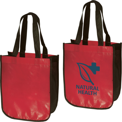Custom Laminated Fashion Tote Bag - Red