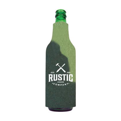 Custom American Made Bottle Cooler - Green Camo Custom American Made Bottle Cooler - Green Camo