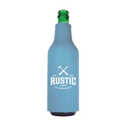 Custom American Made Bottle Cooler - Carolina Blue Custom American Made Bottle Cooler - Carolina Blue