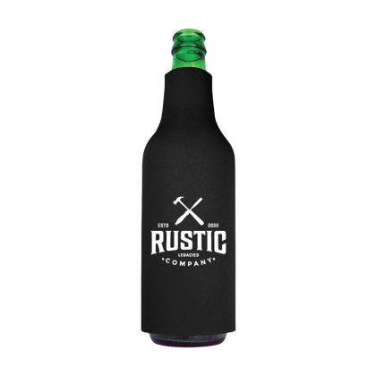 Custom American Made Bottle Cooler - Black Custom American Made Bottle Cooler - Black